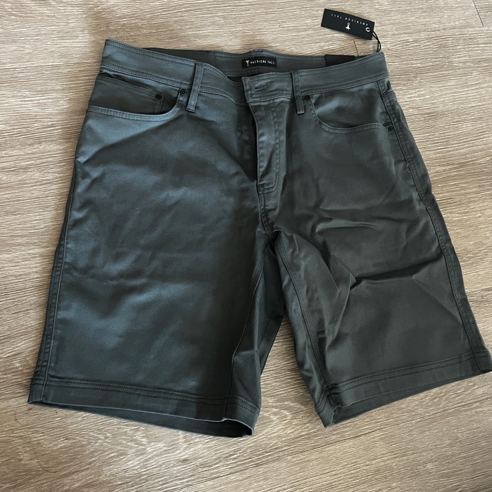 Men's Gray/Green Shorts American Tall 36
